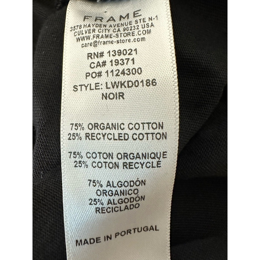 Frame Savannah Sleeveless Maxi Dress Black Drop Waist Handkerchief Hem Size S - Picture 5 of 6